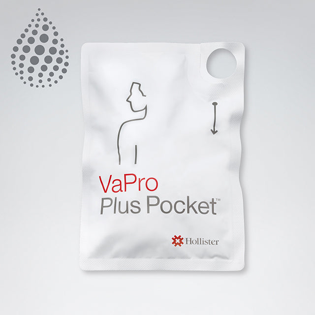Hollister VaPro Plus Pocket No Touch Straight Intermittent Male Catheter (14 Fr, 16")
