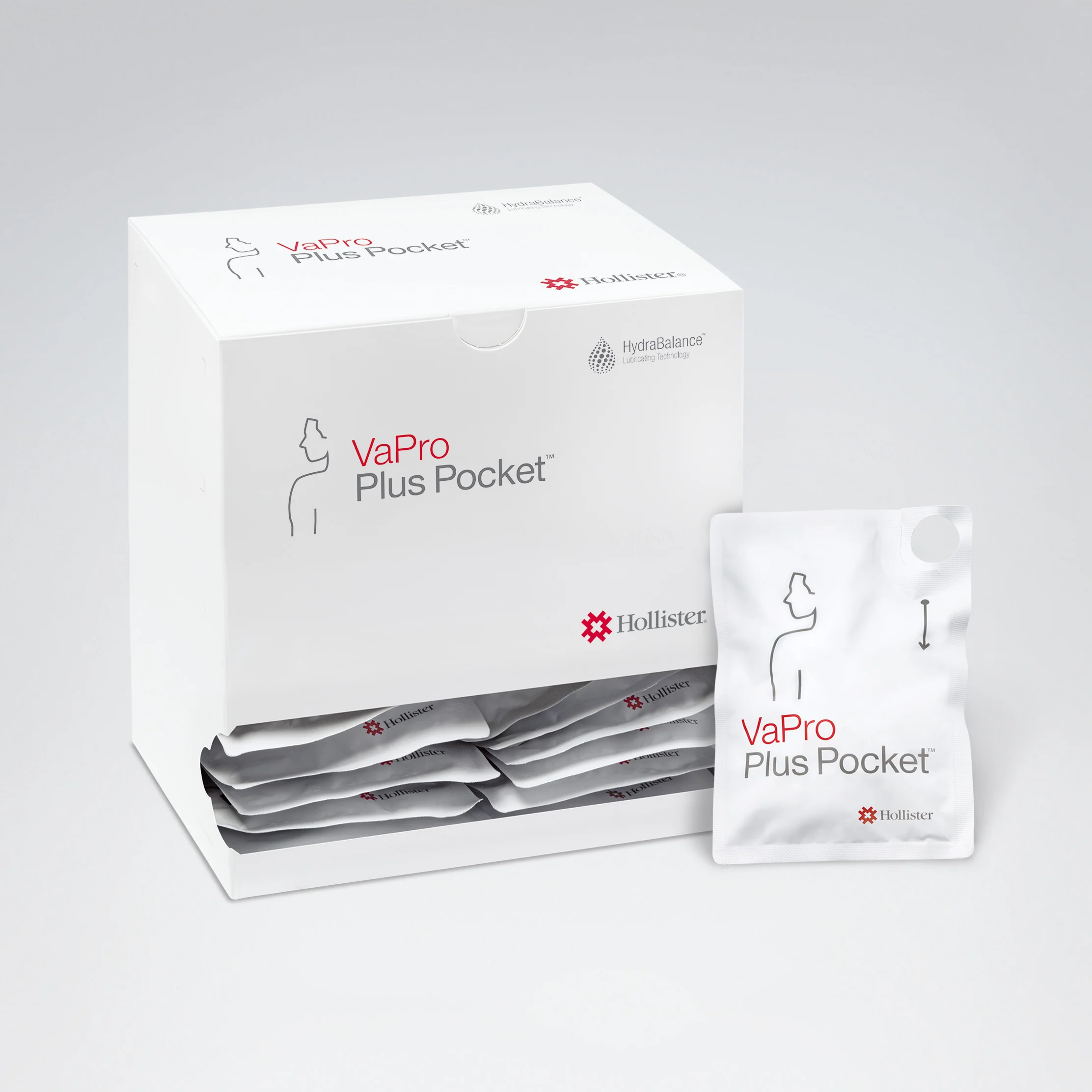 Hollister VaPro Plus Pocket No Touch Straight Intermittent Male Catheter (14 Fr, 16") - Image 2