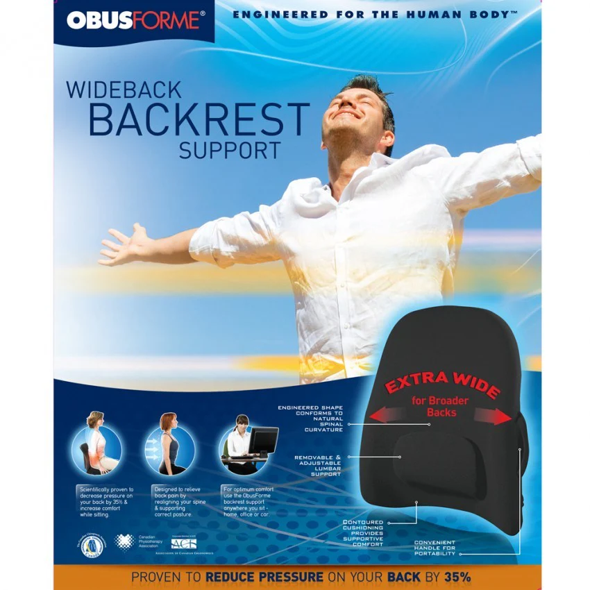 Obus Forme Wideback Backrest Support Black - Image 2