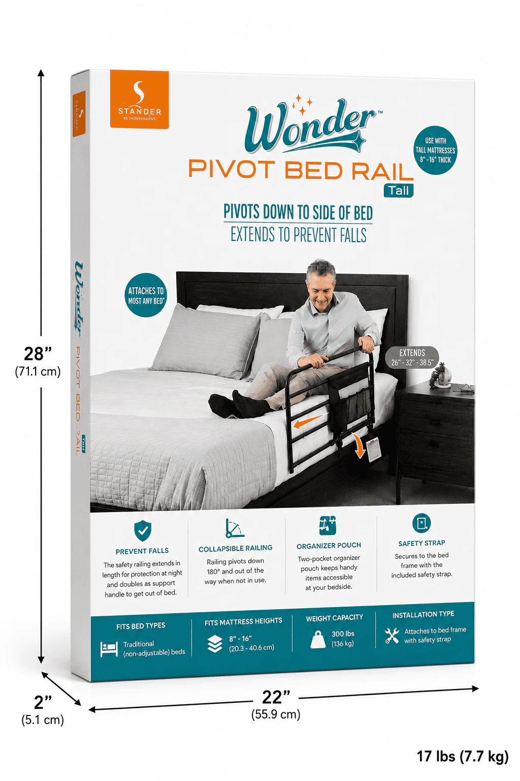 Stander Wonder Pivot Bed Rail - Image 9